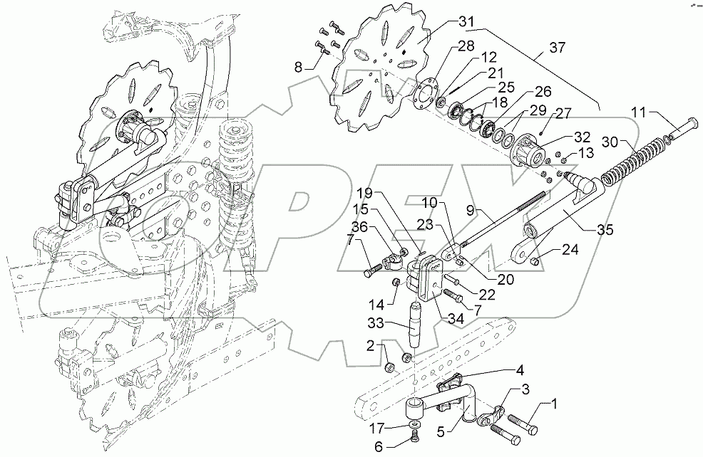  657 7821 Trip disc-coulter