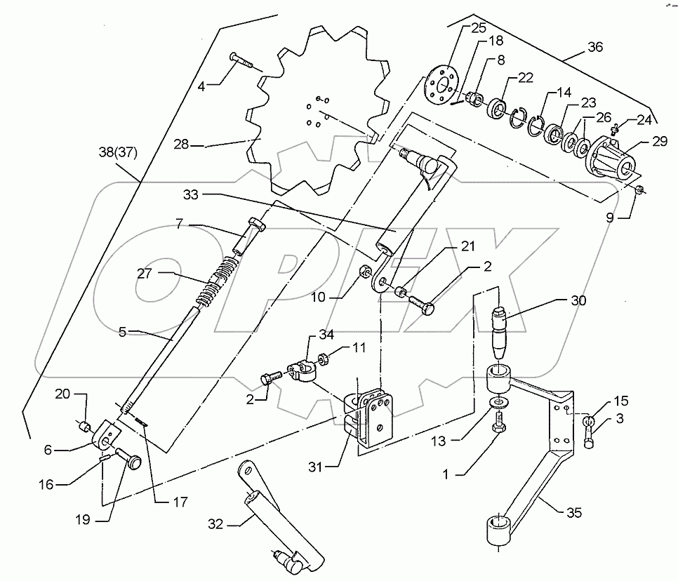  657 7833 Trip disc-coulter
