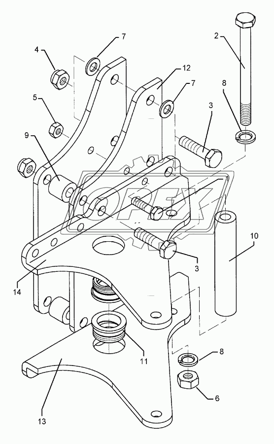 Stalk bracket Vari-Opal 9 Sech