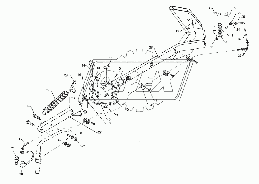 Attachment arm E2V