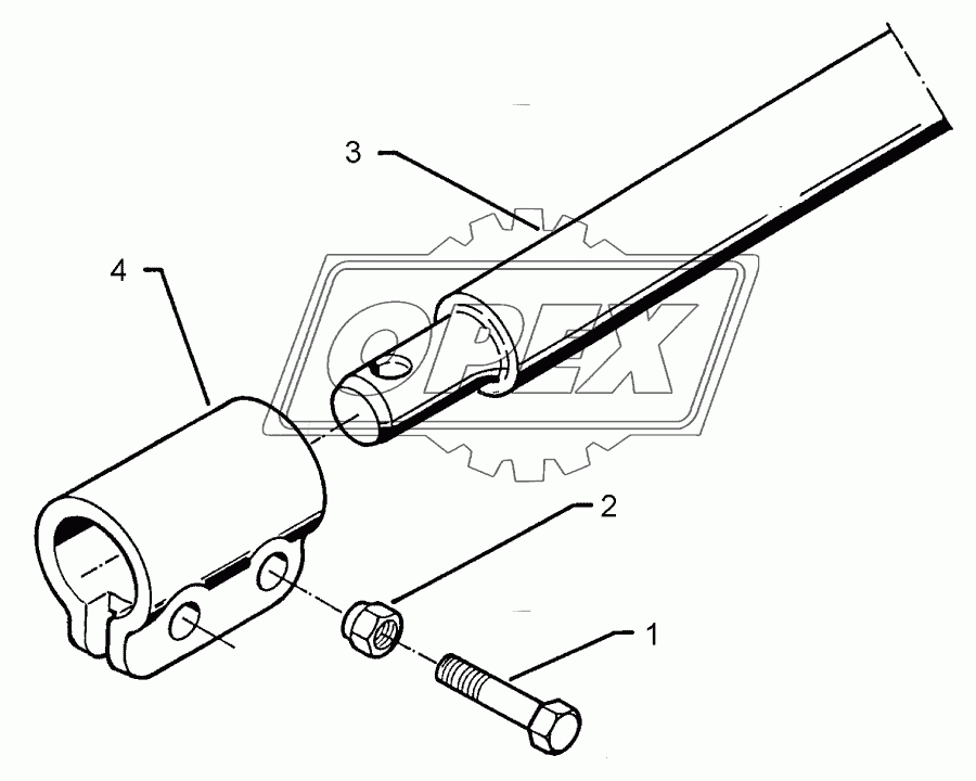 Lower link connection D68/68 L3 Z3/91