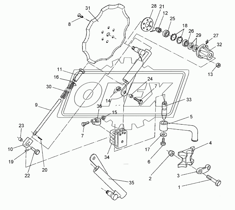 Trip disc-coulter X140-X160 LI 500 Z