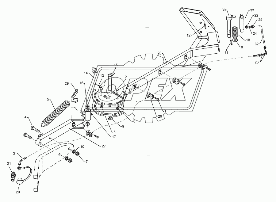 Attachment arm E2V