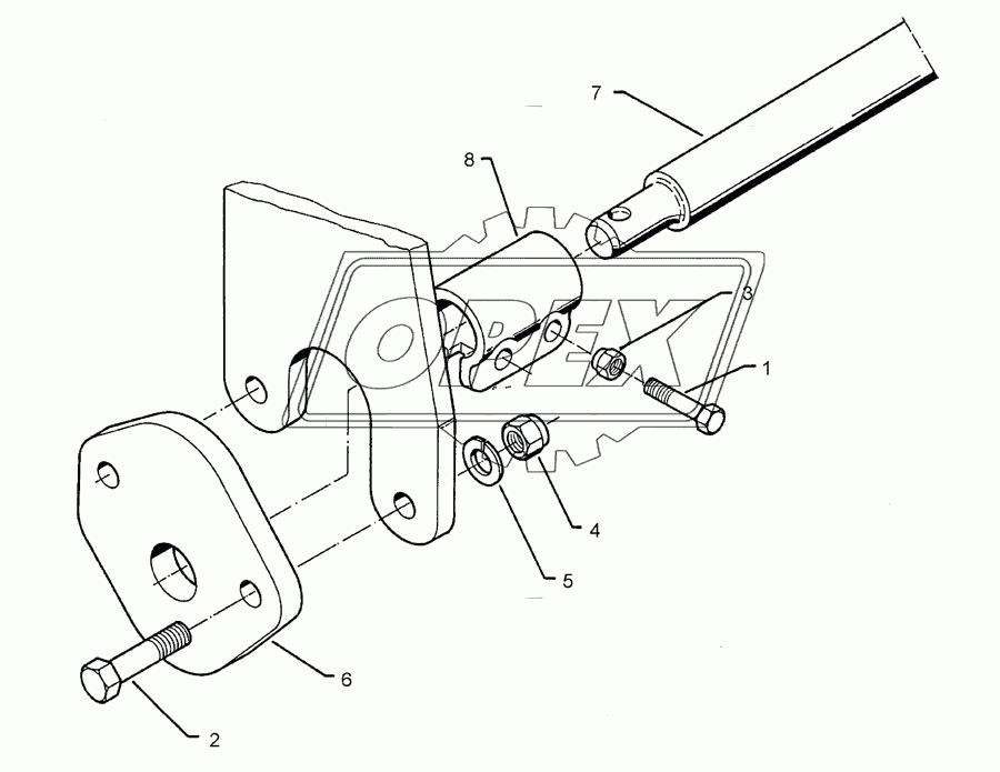 Lower link connection E55 L2 Z3