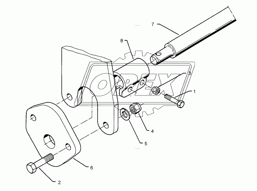 Lower link connection E55 L2 Z2