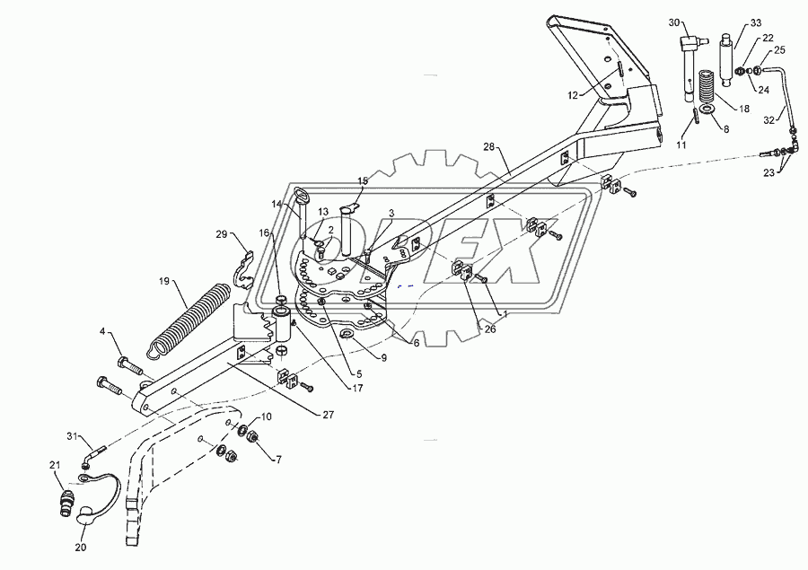 Attachment arm E2V