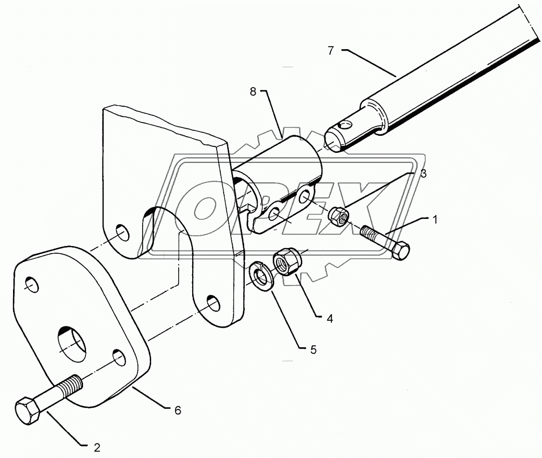 Lower link connection E55 L2 Z2