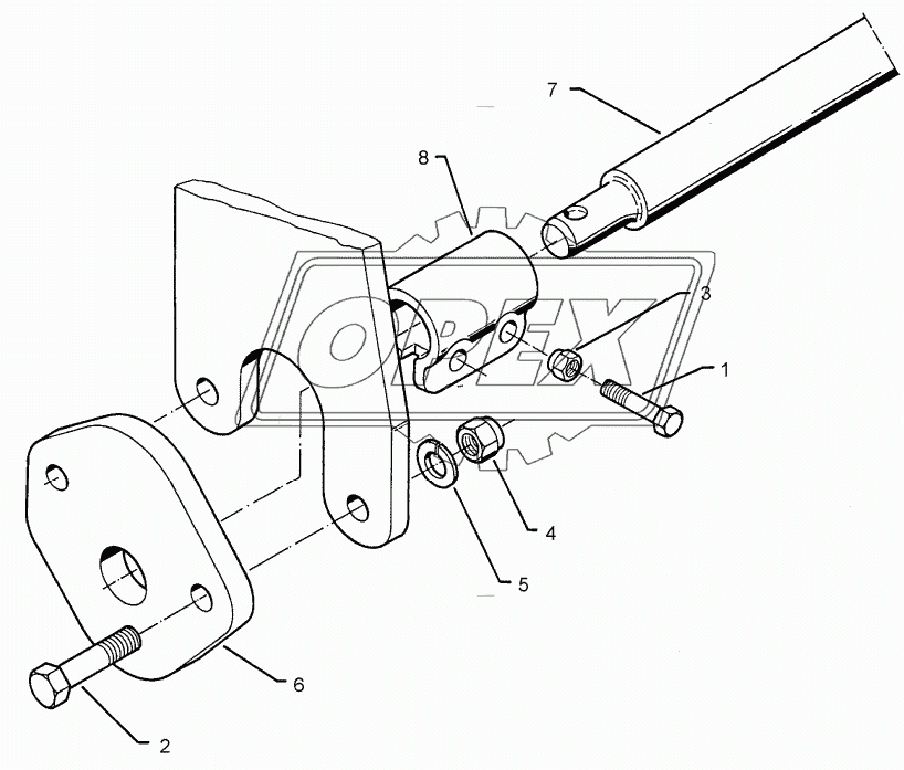 Lower link connection E55 L3 Z2