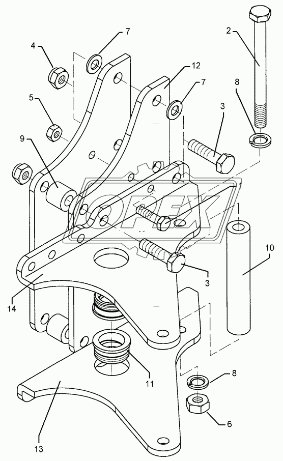 Stalk bracket Vari-Opal 8 Sech