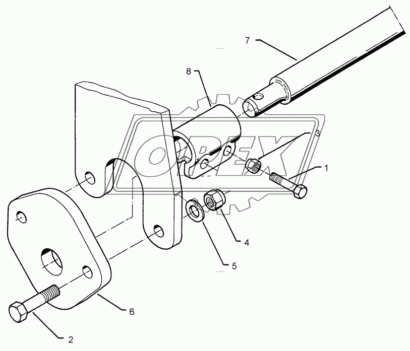 Lower link connection E55 L2 Z2