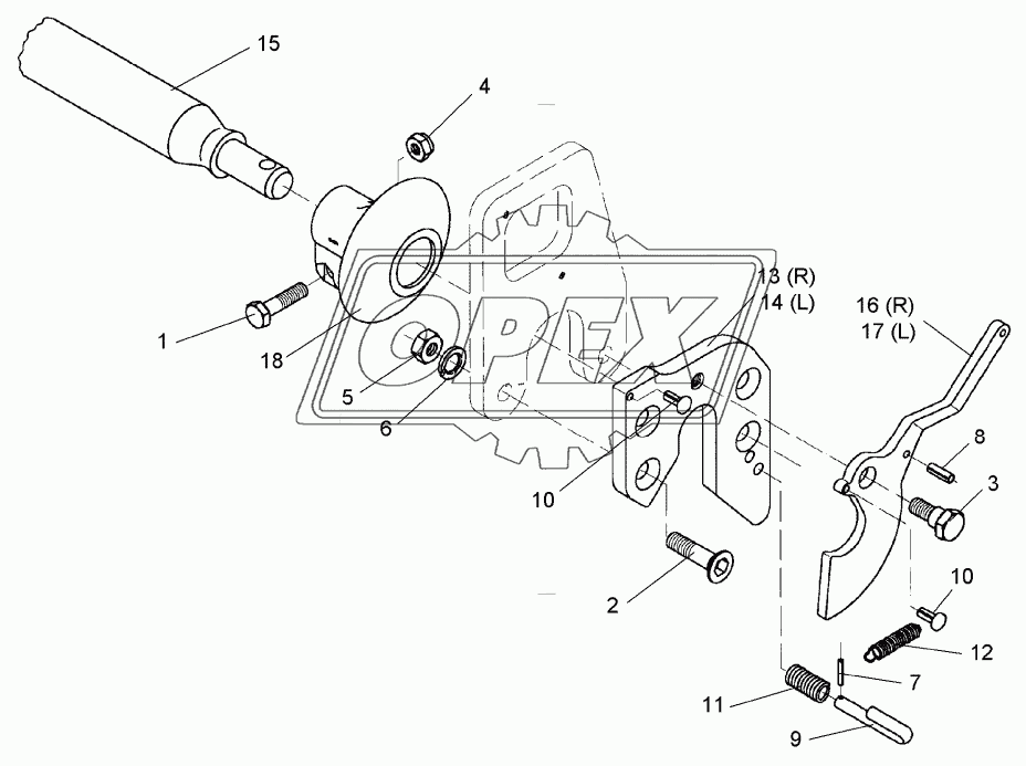 Lower link connection E55FH L2 Z3