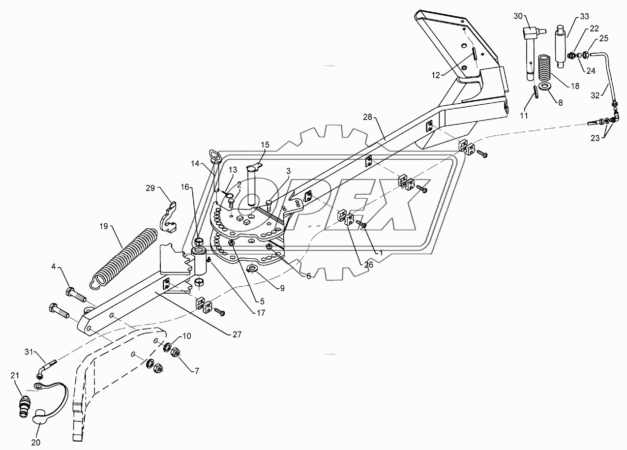 Attachment arm E2V