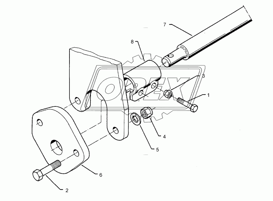 Lower link connection E55 L2 Z2