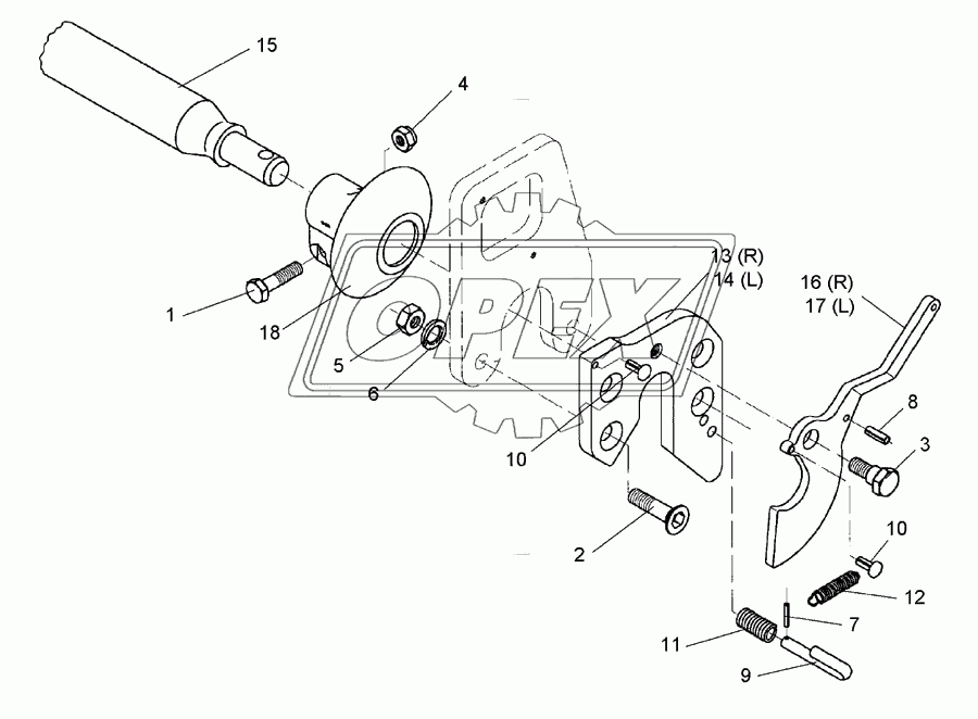 Lower link connection E55FH L2 Z3