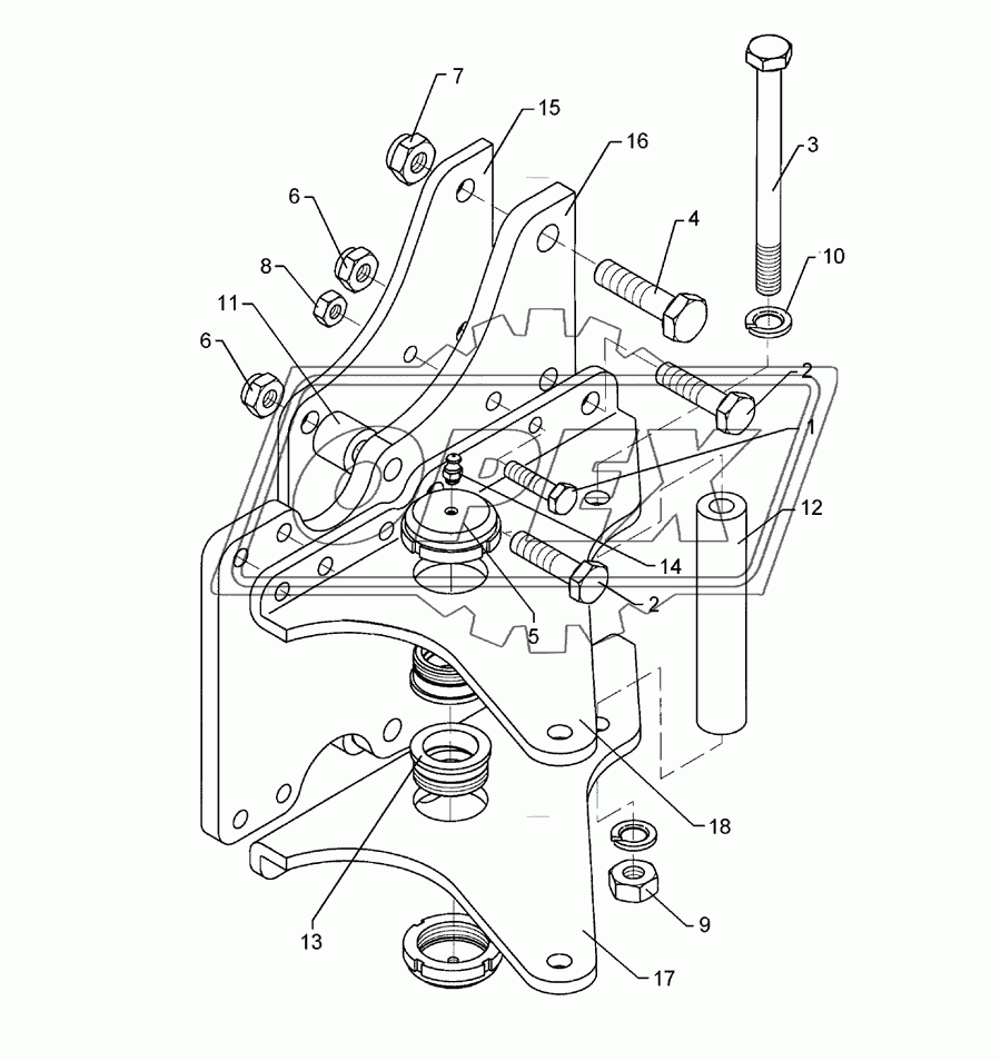 Stalk bracket Vari-Opal 9-I f.DE.
