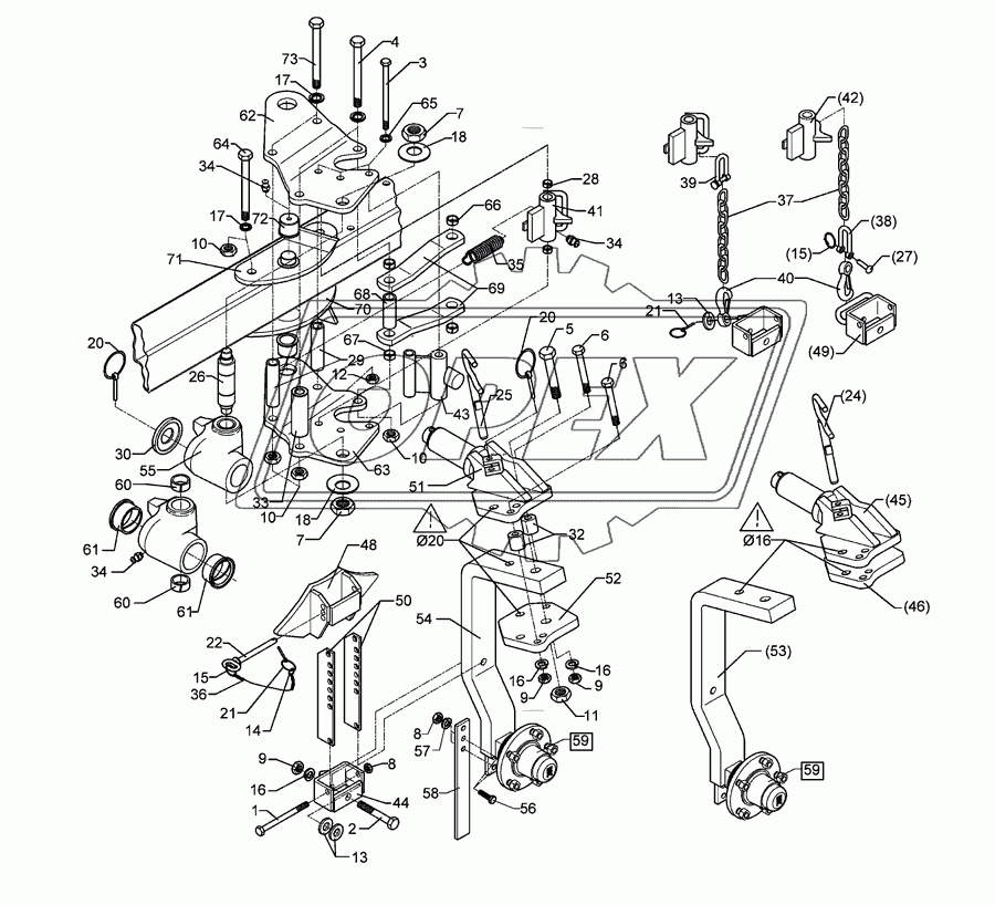 Uni-wheel D35/148/160 VO 9 6/205