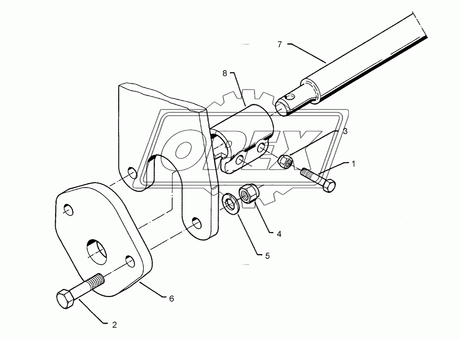 Lower link connection E55 L2 Z2