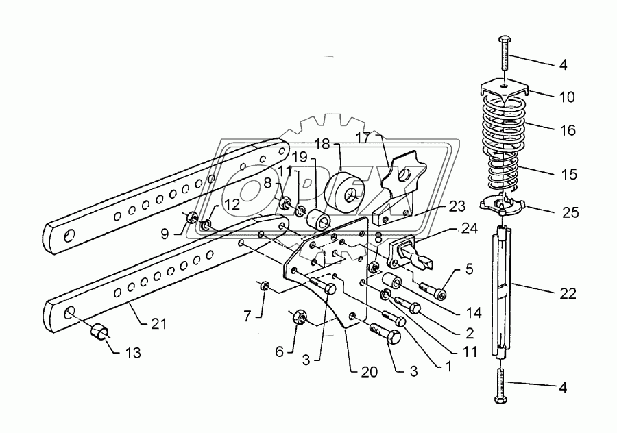 Trip device with roller 80x35-V