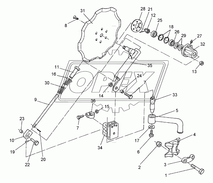 Trip disc-coulter X140-X160 RE 500 Z