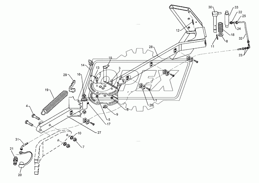 Attachment arm E2V