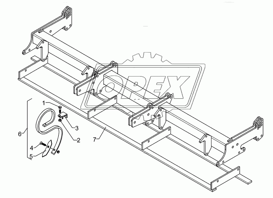 Harrow section 2,5m Quarz 7/250 1