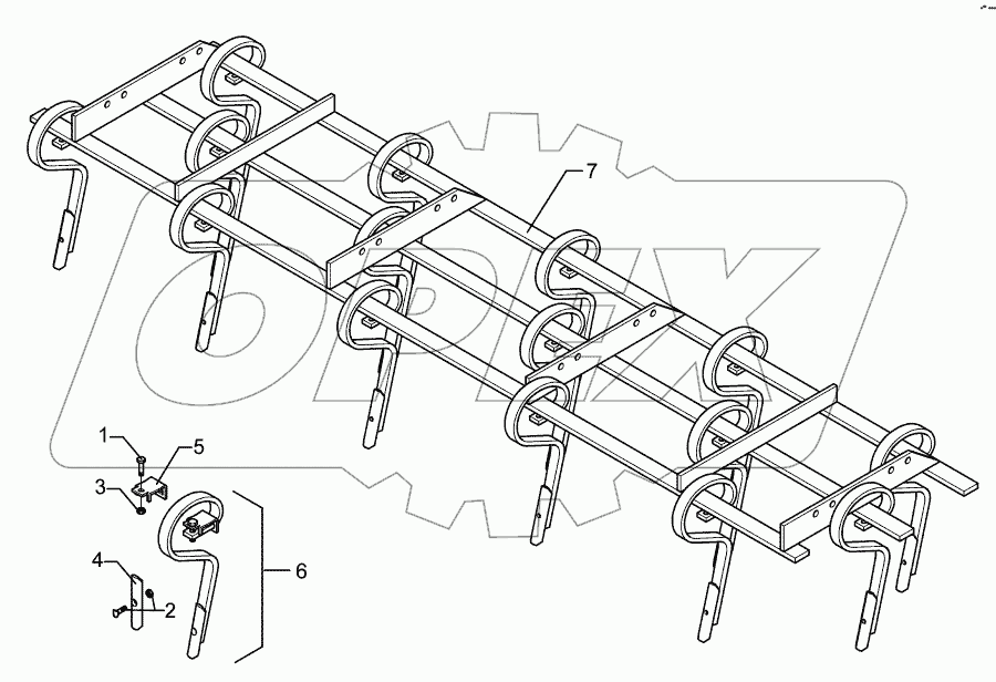 Harrow section 3m Quarz 7/300
