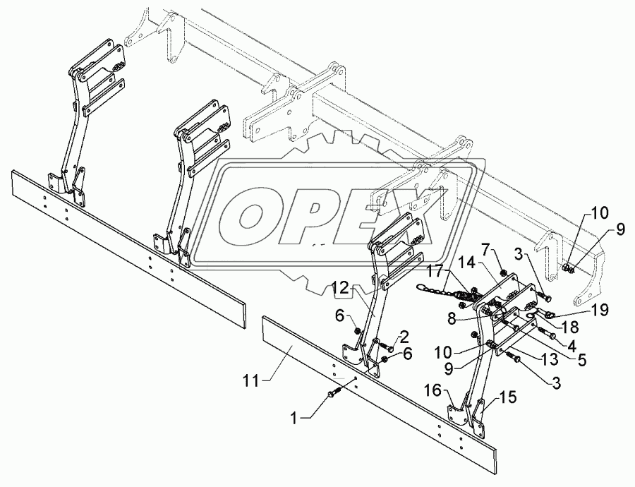 Trailing bar Quarz 7/300