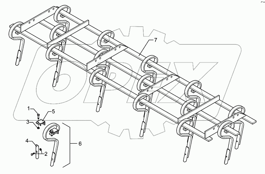 Harrow section 3m Quarz 7/300