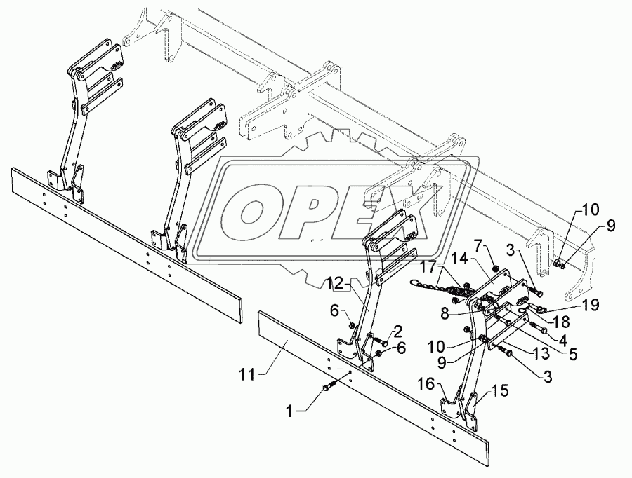 Trailing bar Quarz 7/300