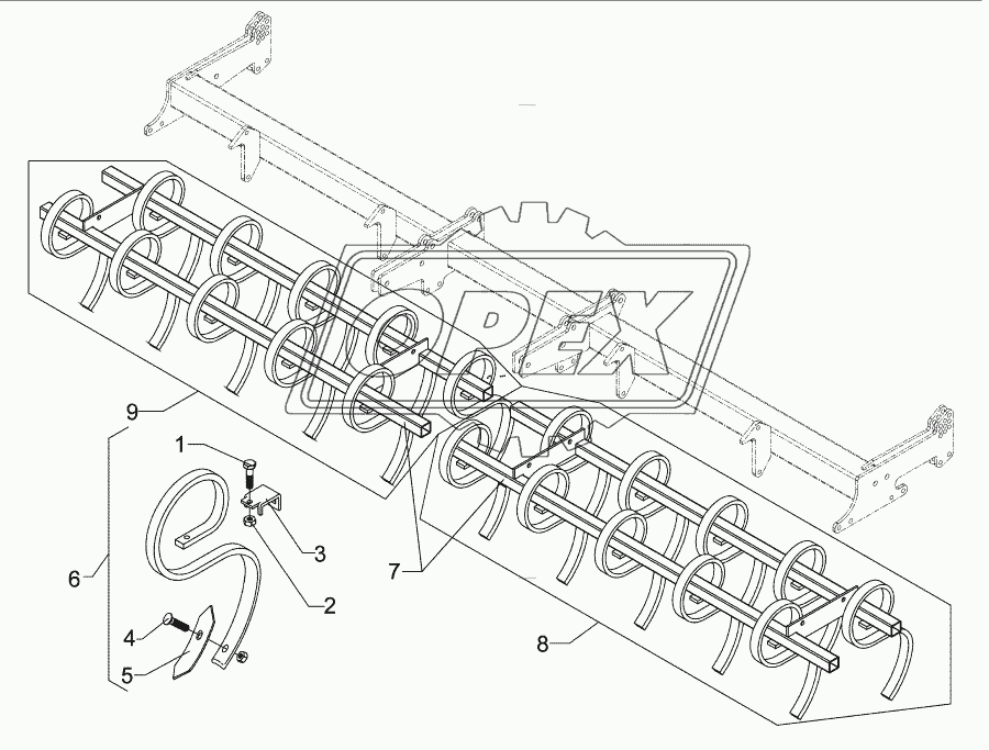 Harrow section 4m Quarz 7/400