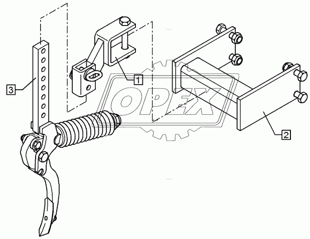 Track scraper with holder FSU P50/6 Quarz 1