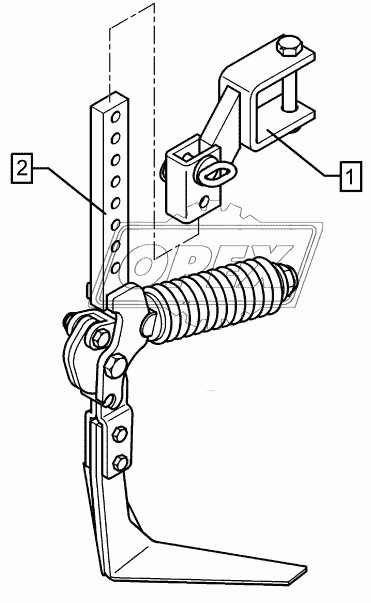 Track scraper with holder FSU VS33 Quarz