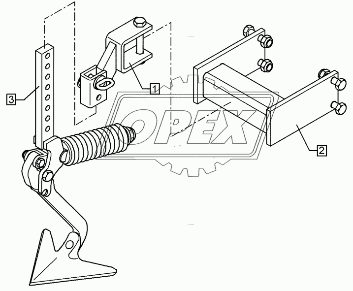 Track scraper with holder FSU+G25 40x20 Quarz 1