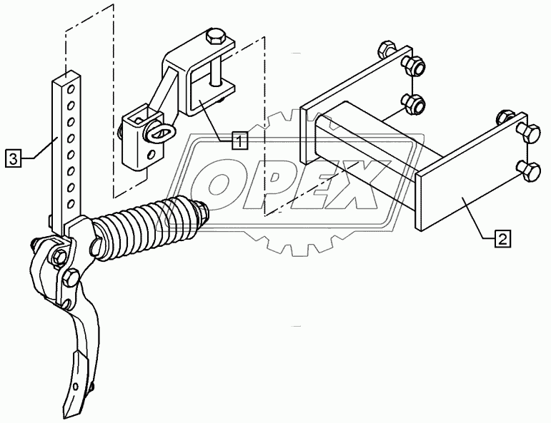 Track scraper with holder FSU P50/6 Quarz 1