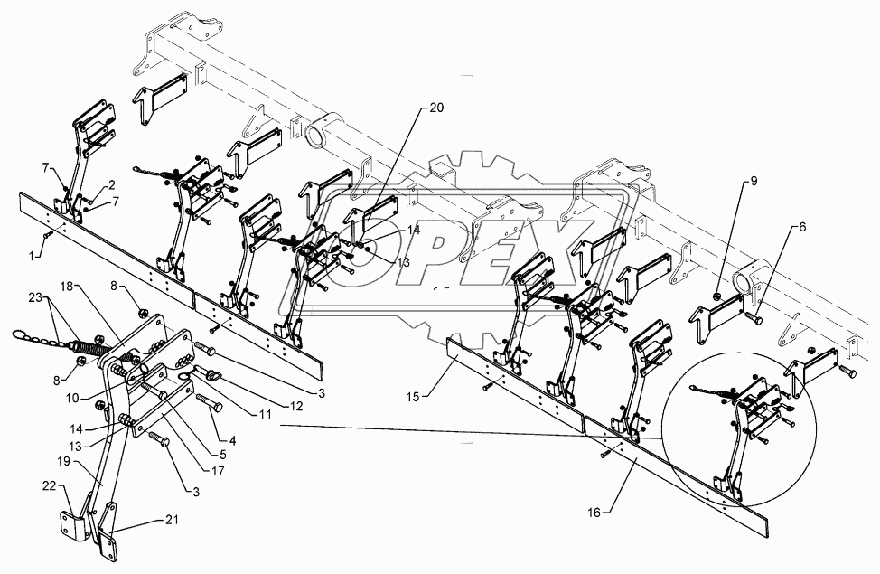 Trailing bar Quarz 7/500 K+KA