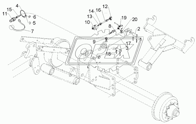 HY-assembly lift linkage DZ 110x450 1