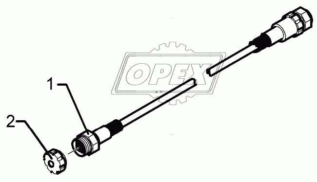 Extension cable 22-polig 8m