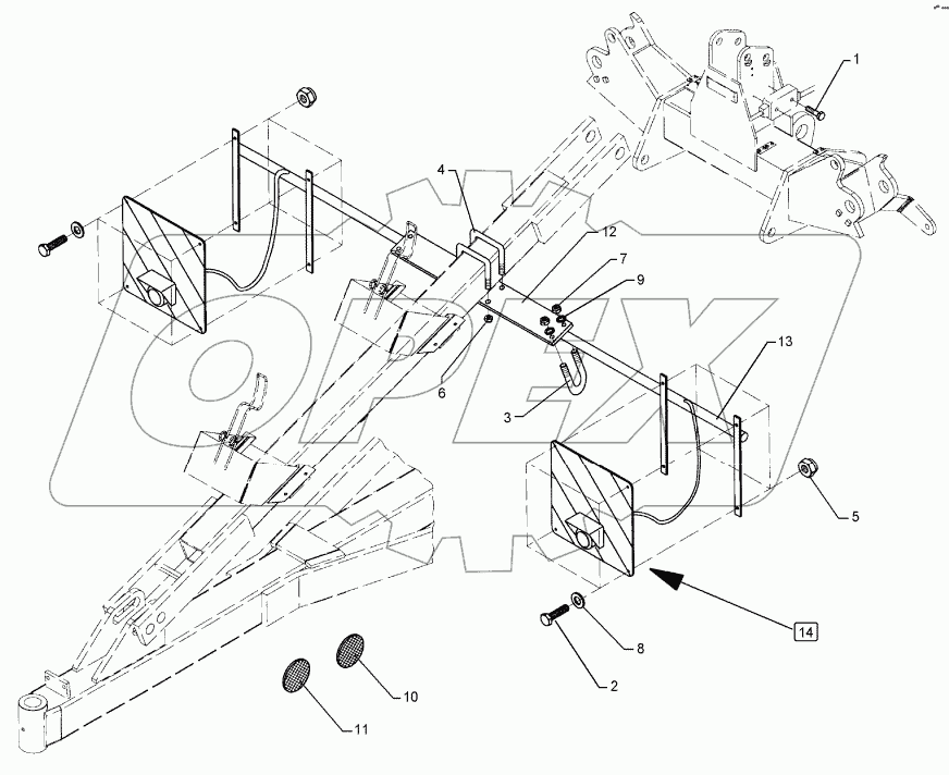 Lighting equipment, front Quarz 7 KA
