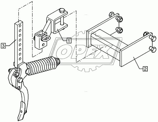 Track scraper with holder FSU P50/6 Quarz 1