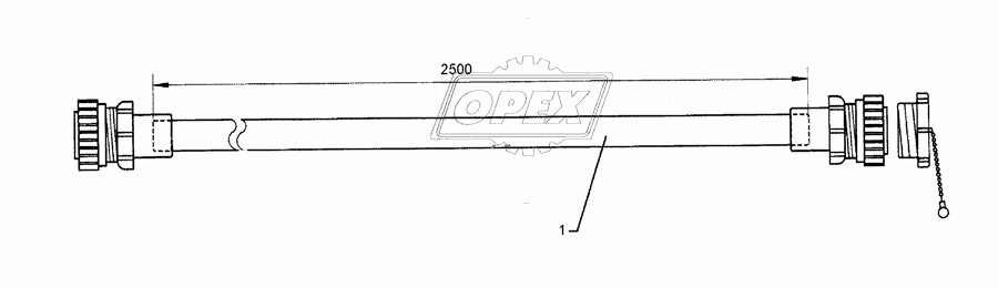 Cable form	2,5m 14-P