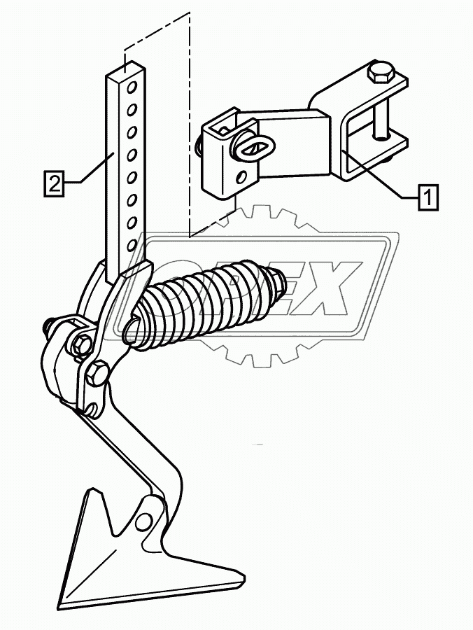 Track scraper with holder long FSU-G25 70x70