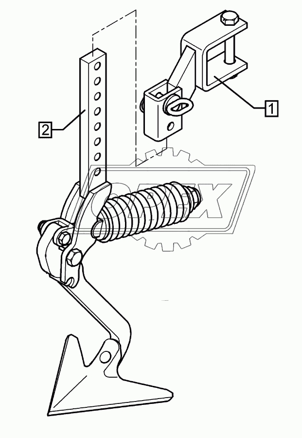 Track scraper with holder FSU-G25 70x70