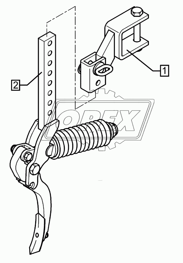 Track scraper with holder FSU-P50/6