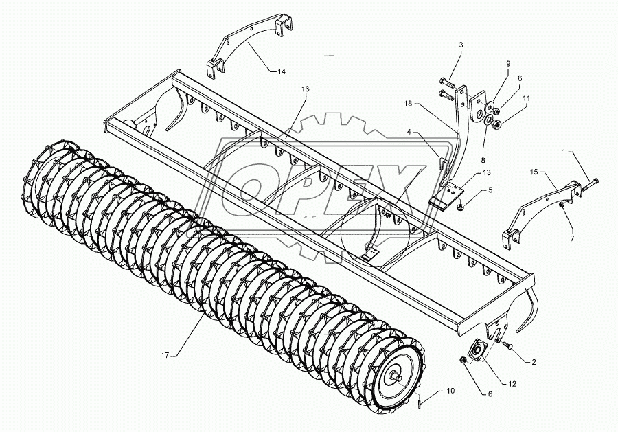 Trapeze packer roller TPW D500-400-23R175