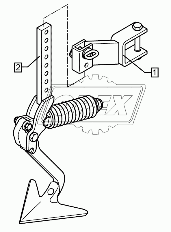 Track scraper with holder long FSU-G25 70x70