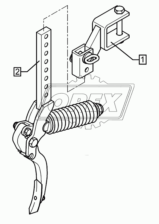 Track scraper with holder FSU-P50/6