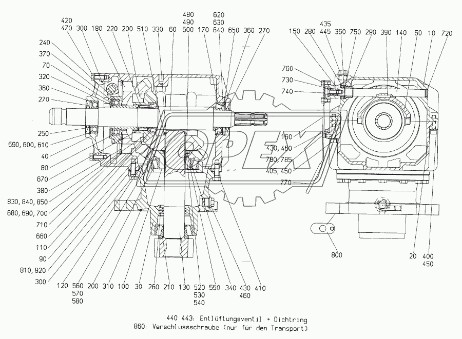 Gear box Zirkon 10/300-450 1