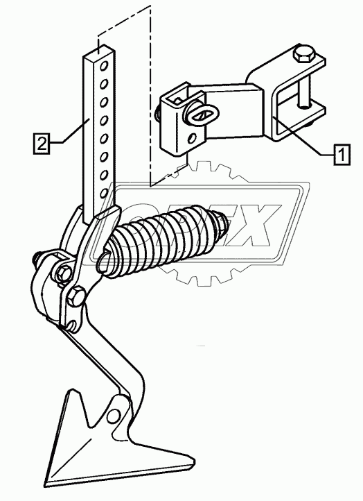 Track scraper with holder long FSU-G25 70x70