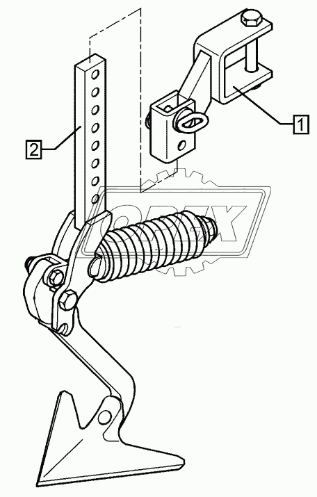 Track scraper with holder FSU-G25 70x70