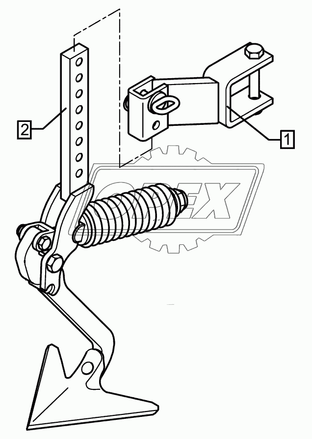 Track scraper with holder long FSU-G25 70x70